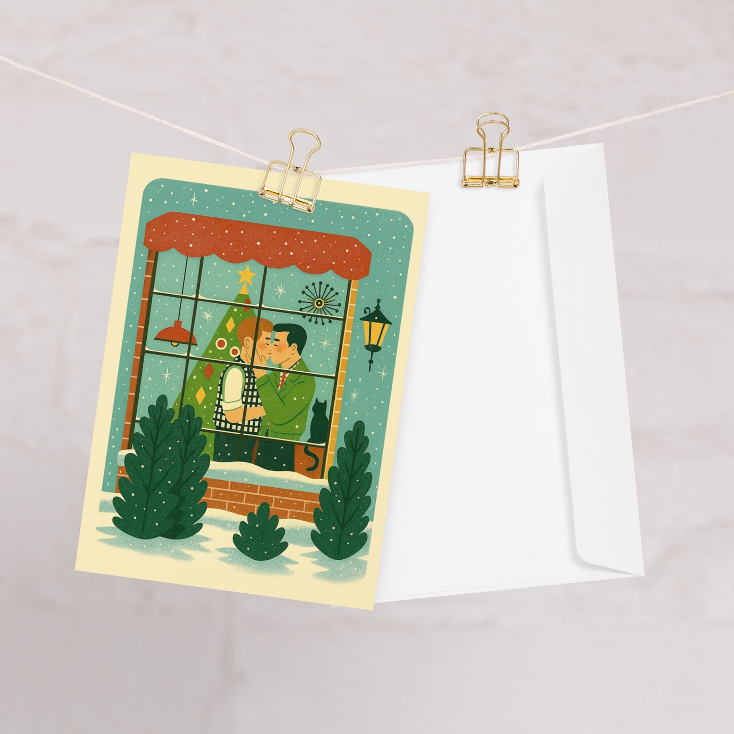 Christmas Kiss Greeting Card