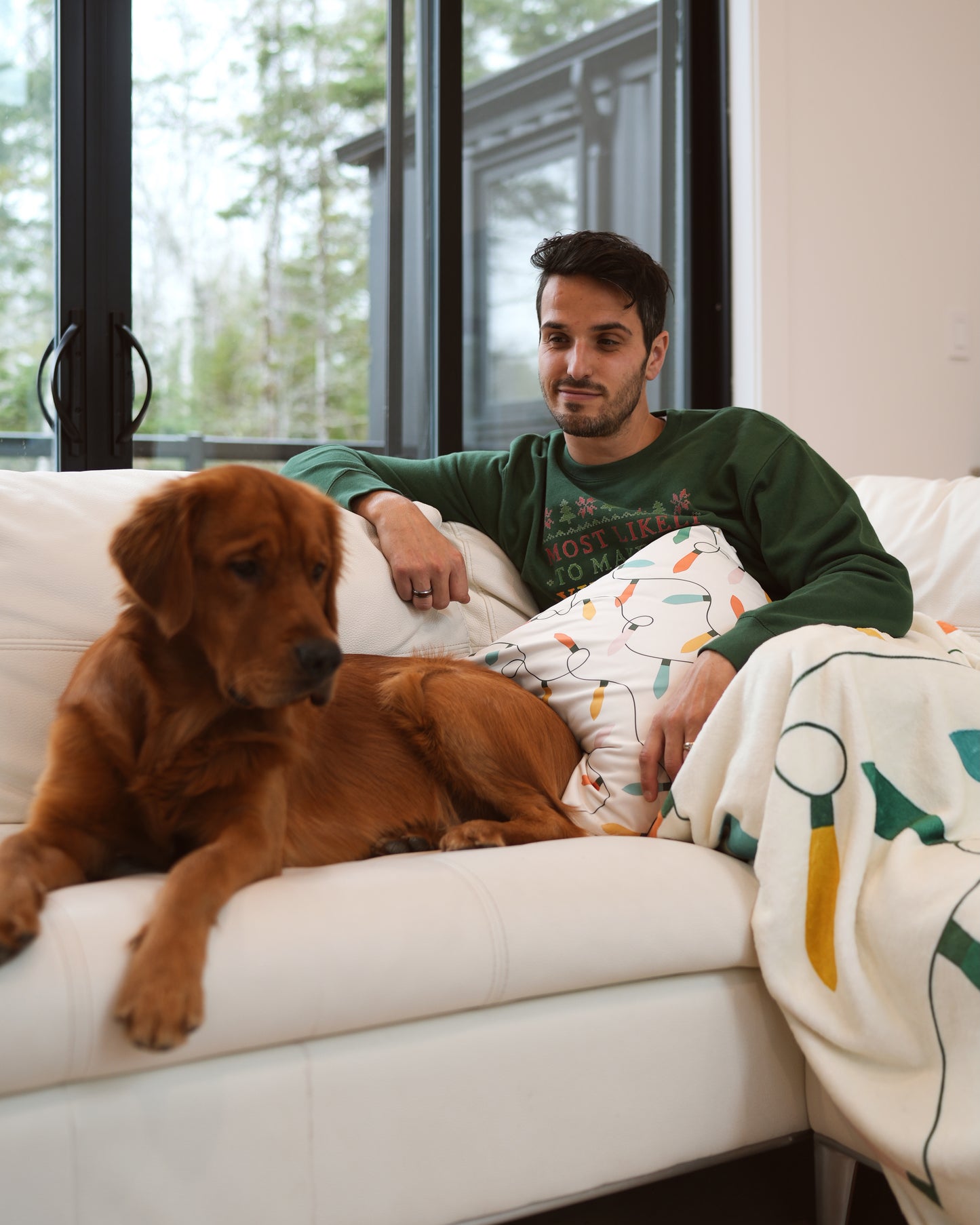 Holiday Lights Throw Pillow Case