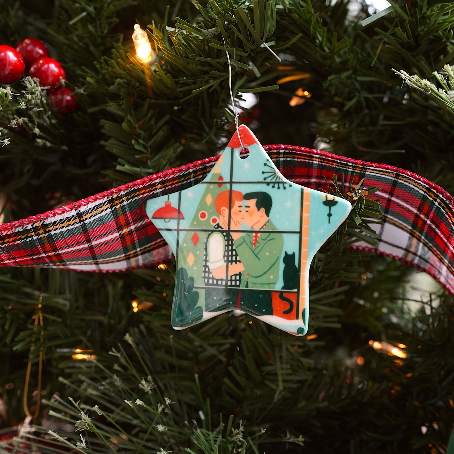 Christmas Kiss Ornament