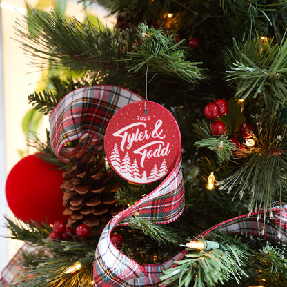Tyler & Todd Red Ornament