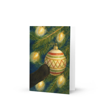 Cat vs. Tree Greeting Card