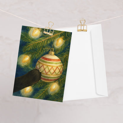 Cat vs. Tree Greeting Card